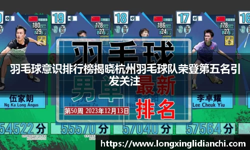 羽毛球意识排行榜揭晓杭州羽毛球队荣登第五名引发关注